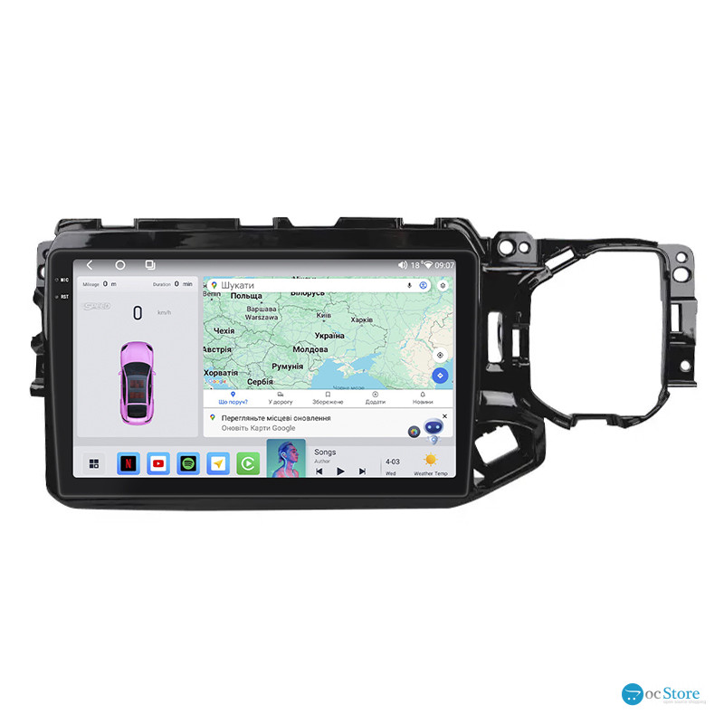 Штатная магнитола Lesko для Chery Tiggo 4/4x 5/5x I 2017-2018 экран 10" 4/64 QLED CarPlay 4G Wi-Fi GPS 360 Prime
