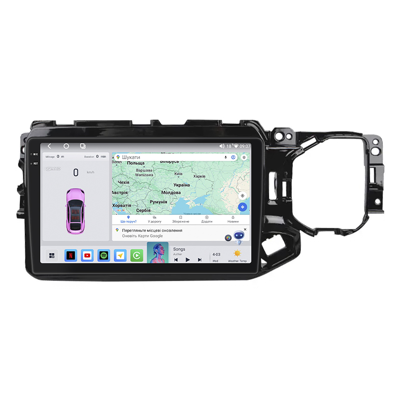 Штатная магнитола Lesko для Chery Tiggo 4/4x 5/5x I 2017-2018 экран 10" 4/64 QLED CarPlay 4G Wi-Fi GPS 360 Prime