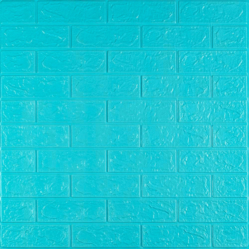 3D панель самоклеюча 700х770х3мм цегла Бірюза (002-3) SW-00000573