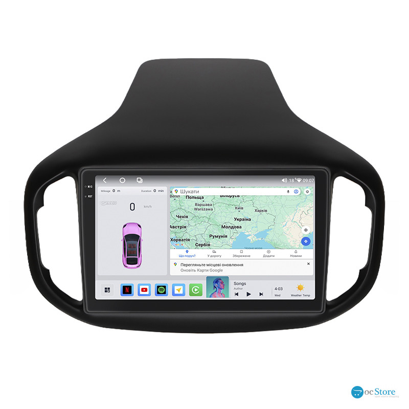 Штатная магнитола Lesko для Chery Tiggo 7 I 2016-2020 экран 10" 4/64 QLED CarPlay 4G Wi-Fi GPS 360 Prime