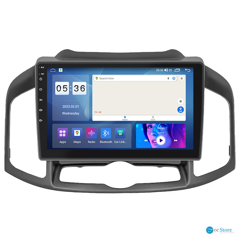 Штатная магнитола Lesko для Chevrolet Captiva I Рестайлинг 2 2013-2016 экран 10" 4/64Gb CarPlay 4G Wi-Fi GPS Prime