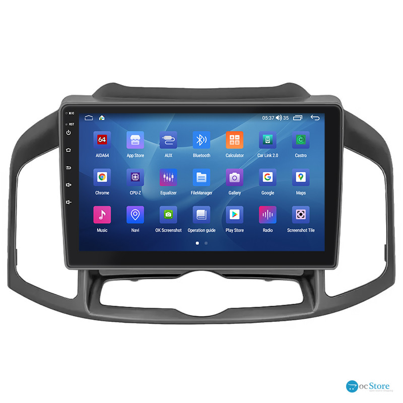 Штатная магнитола Lesko для Chevrolet Captiva I Рестайлинг 2 2013-2016 экран 10" 4/64Gb CarPlay 4G Wi-Fi GPS Prime