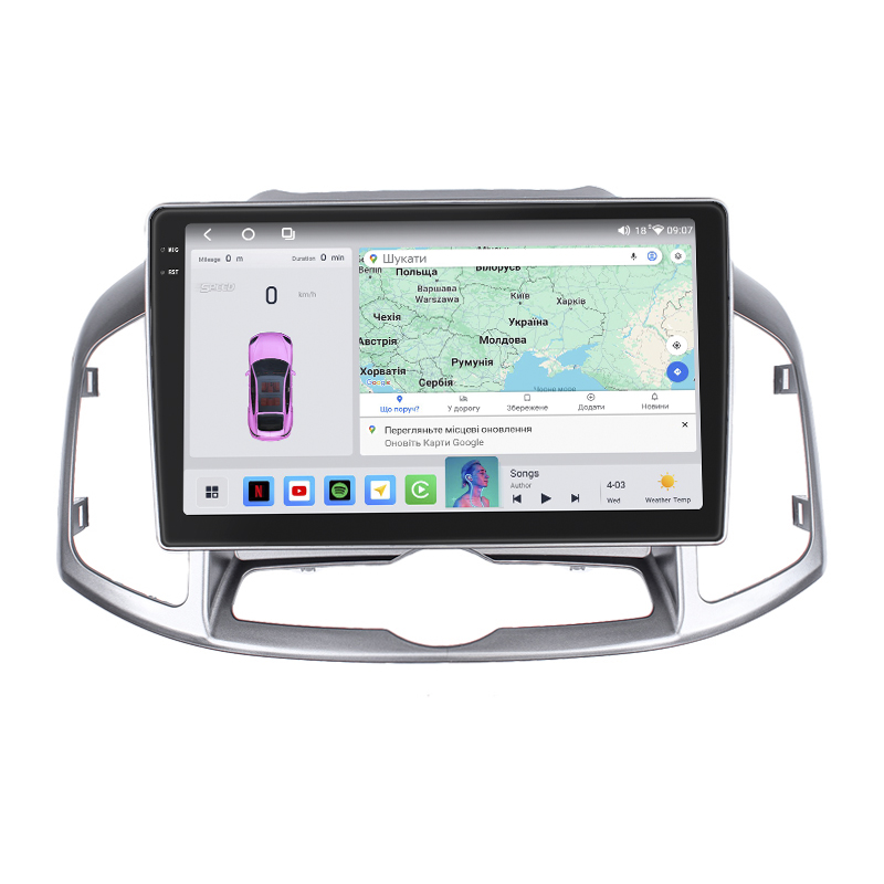 Штатная магнитола Lesko для Chevrolet Captiva I Рестайлинг 2011-2013 экран 10" 4/64 QLED CarPlay 4G Wi-Fi GPS 360 Prime