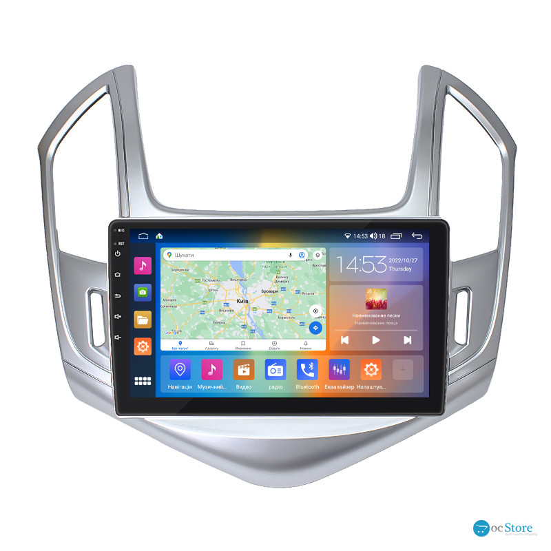 Штатная магнитола Lesko для Chevrolet Cruze I Рестайлинг 2012-2016 экран 9" 4/64Gb CarPlay 4G Wi-Fi GPS Prime