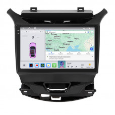 Штатная магнитола Lesko для Chevrolet Cruze II 2015-н.в. экран 9" 4/64 QLED CarPlay 4G Wi-Fi GPS 360 Prime