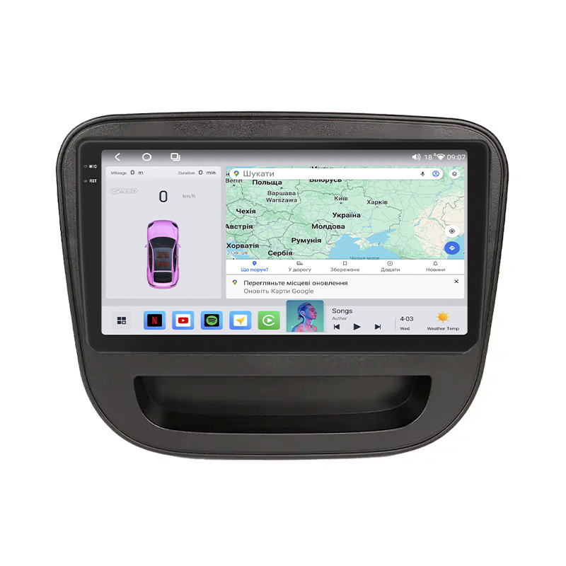 Штатная магнитола Lesko для Chevrolet Malibu IX Рестайлинг 2018-н.в. экран 9" 4/64 QLED CarPlay 4G Wi-Fi GPS 360 Prime