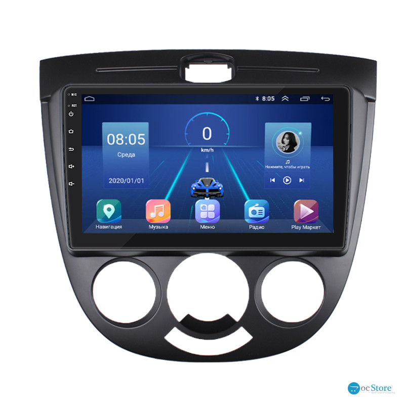 Штатная магнитола Lesko для Chevrolet Nubira  2003-2010 экран 9" 4/64Gb 4G Wi-Fi GPS Top