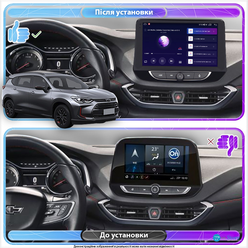 Штатная магнитола Lesko для Chevrolet Orlando I 2020-н.в. экран 9" 2/32Gb CarPlay 4G Wi-Fi GPS Prime