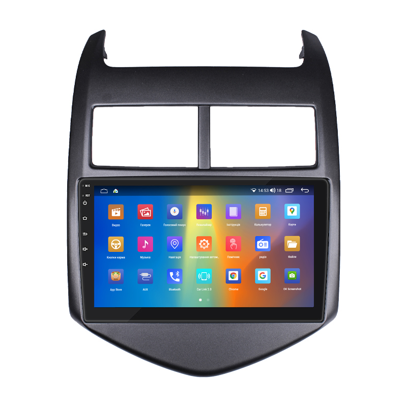 Штатная магнитола Lesko для Chevrolet Sonic I 2011-2016 экран 9" 4/64Gb CarPlay 4G Wi-Fi GPS Prime