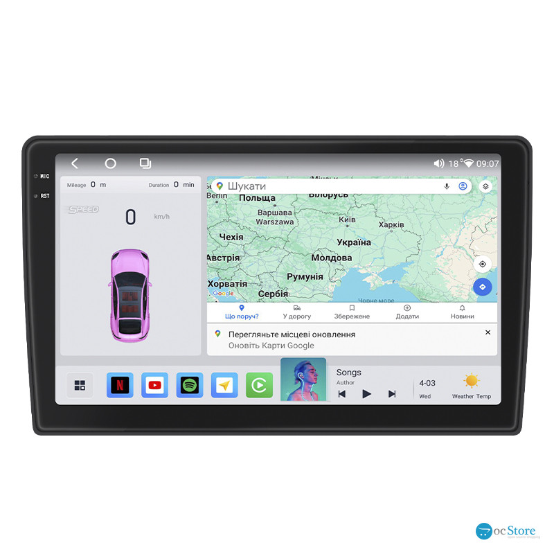 Штатная магнитола Lesko для Chevrolet Tahoe III 2006-2014 экран 10" 4/64 QLED CarPlay 4G Wi-Fi GPS 360 Prime