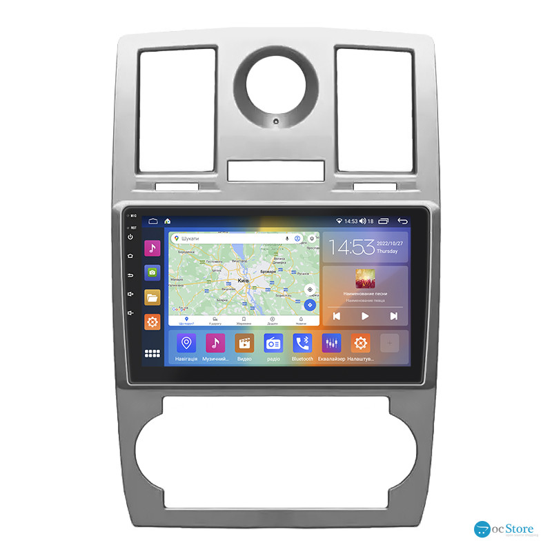 Штатная магнитола Lesko для Chrysler 300C I 2004-2011 экран 9" 4/64Gb CarPlay 4G Wi-Fi GPS Prime