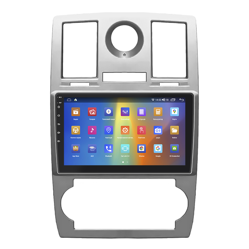 Штатная магнитола Lesko для Chrysler 300C I 2004-2011 экран 9" 4/64Gb CarPlay 4G Wi-Fi GPS Prime