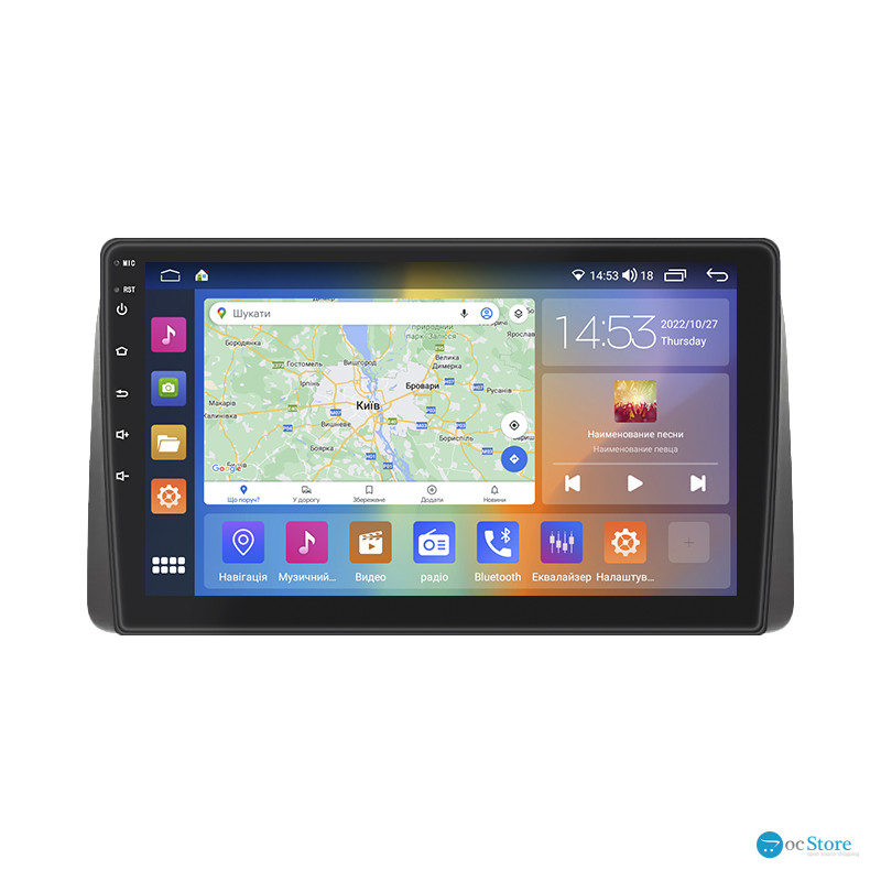 Штатная магнитола Lesko для Chrysler Voyager V Рестайлинг 2011-2016 экран 9" 2/32Gb CarPlay 4G Wi-Fi GPS Prime