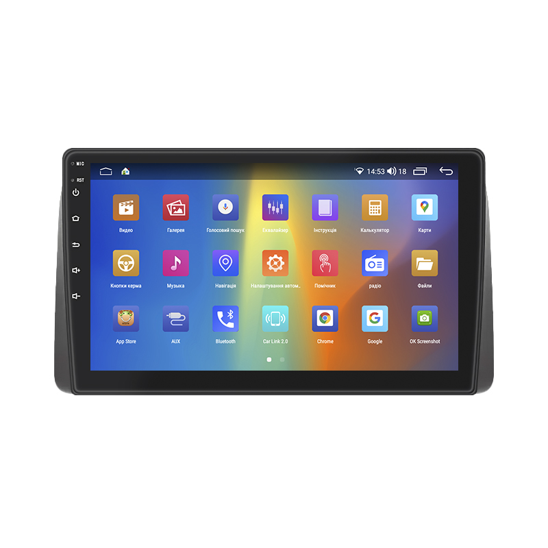 Штатная магнитола Lesko для Chrysler Voyager V Рестайлинг 2011-2016 экран 9" 2/32Gb CarPlay 4G Wi-Fi GPS Prime