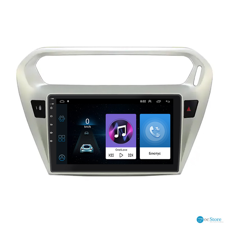 Штатная магнитола Lesko для Citroen C-Elysee I 2012-2016 экран 9" 1/16Gb Wi-Fi GPS Base