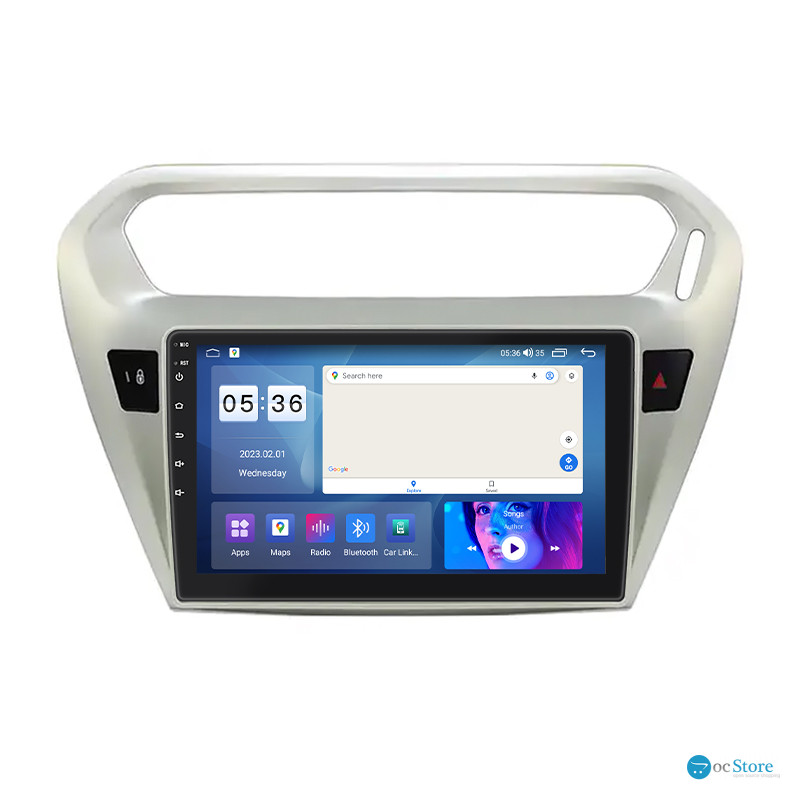Штатная магнитола Lesko для Citroen C-Elysee I 2012-2016 экран 9" 2/32Gb CarPlay 4G Wi-Fi GPS Prime