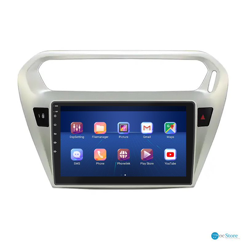 Штатная магнитола Lesko для Citroen C-Elysee I 2012-2016 экран 9" 4/64Gb 4G Wi-Fi GPS Top