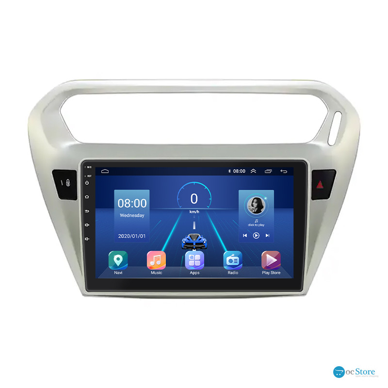 Штатная магнитола Lesko для Citroen C-Elysee I 2012-2016 экран 9" 6/128Gb 4G Wi-Fi GPS Top