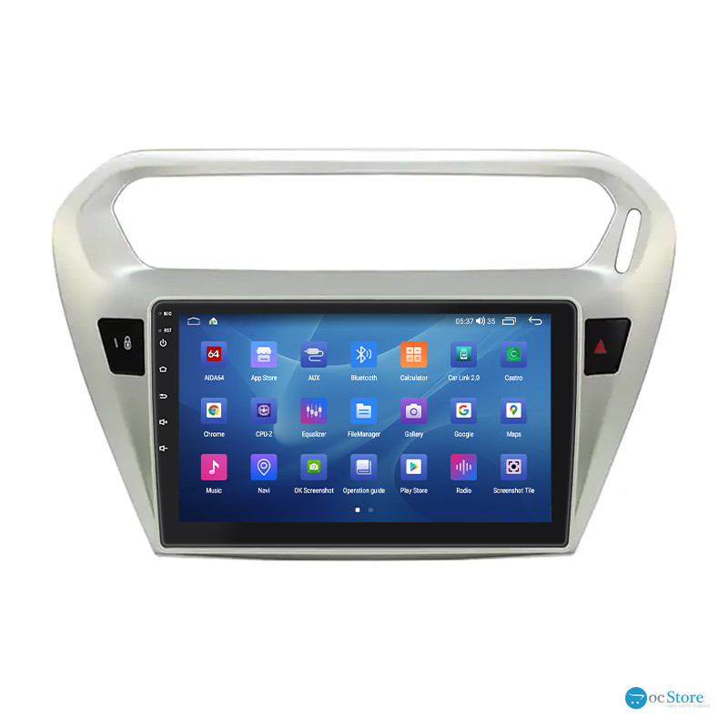 Штатная магнитола Lesko для Citroen C-Elysee I Рестайлинг 2016-н.в. экран 9" 4/64Gb CarPlay 4G Wi-Fi GPS Prime