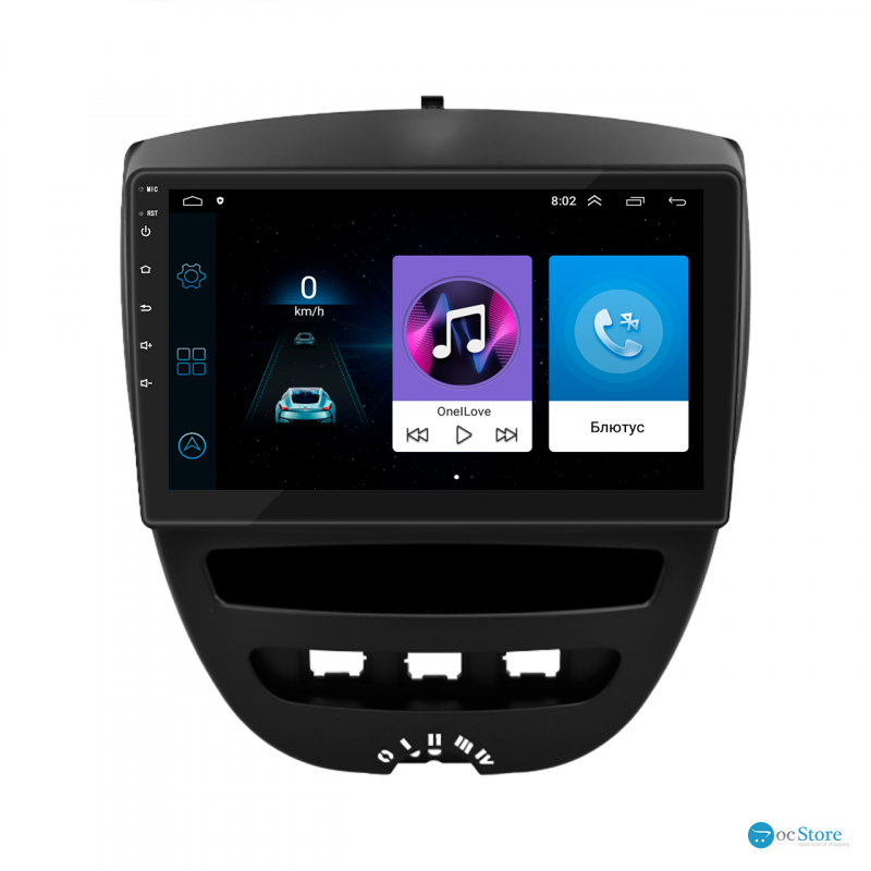 Штатная магнитола Lesko для Citroen C1 I Рестайлинг 2008-2012 экран 10" 1/16Gb Wi-Fi GPS Base