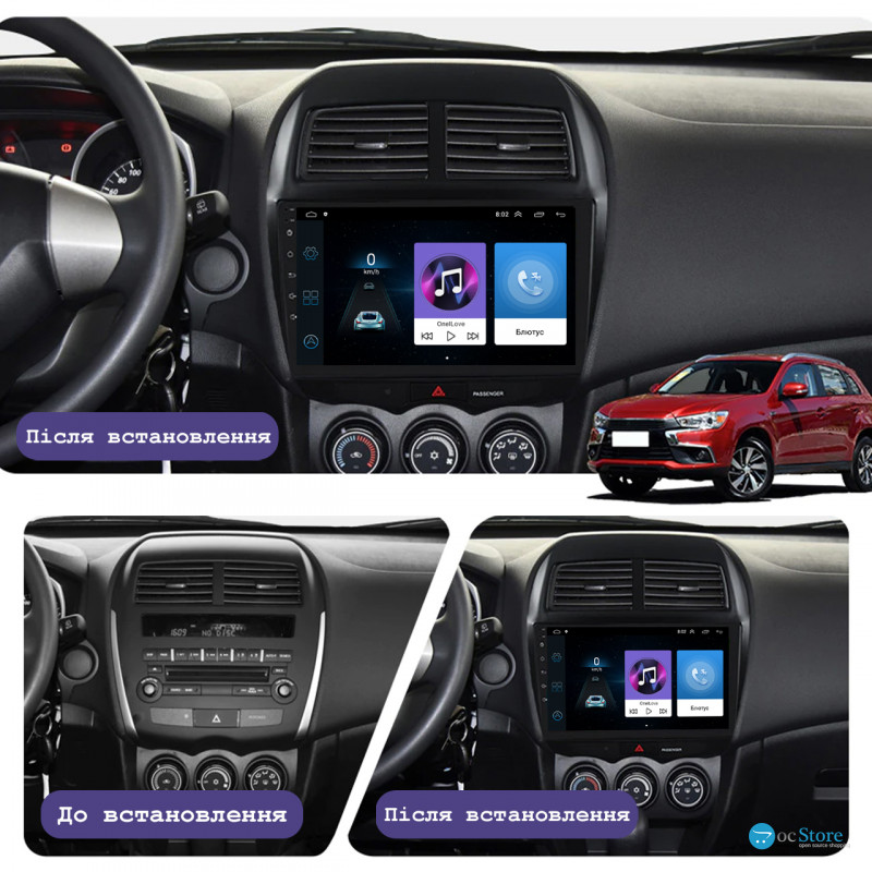 Штатная магнитола Lesko для Citroen C4 Aircross  2012-2017 экран 10" 1/16Gb Wi-Fi GPS Base