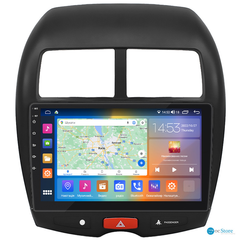 Штатная магнитола Lesko для Citroen C4 Aircross  2012-2017 экран 10" 2/32Gb CarPlay 4G Wi-Fi GPS Prime