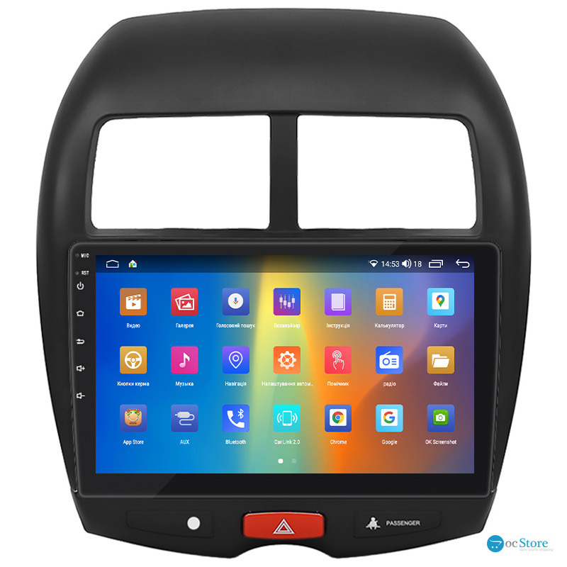 Штатная магнитола Lesko для Citroen C4 Aircross  2012-2017 экран 10" 2/32Gb CarPlay 4G Wi-Fi GPS Prime