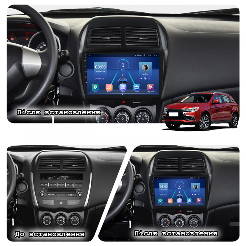 Штатная магнитола Lesko для Citroen C4 Aircross  2012-2017 экран 10" 6/128Gb 4G Wi-Fi GPS Top