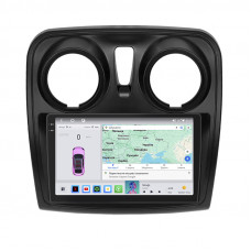 Штатная магнитола Lesko для Dacia Dokker I 2012-2017 экран 9" 4/64 QLED CarPlay 4G Wi-Fi GPS 360 Prime