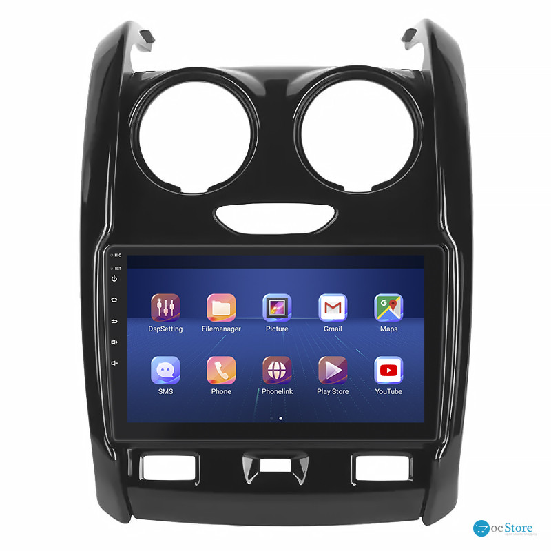 Штатная магнитола Lesko для Dacia Duster II 2017-2021 экран 9" 2/32Gb Wi-Fi GPS Base