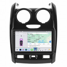 Штатная магнитола Lesko для Dacia Duster II 2017-2021 экран 9" 4/64 QLED CarPlay 4G Wi-Fi GPS 360 Prime