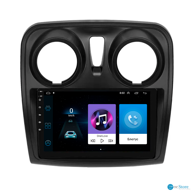 Штатная магнитола Lesko для Dacia Lodgy  2012-2017 экран 9" 1/16Gb Wi-Fi GPS Base
