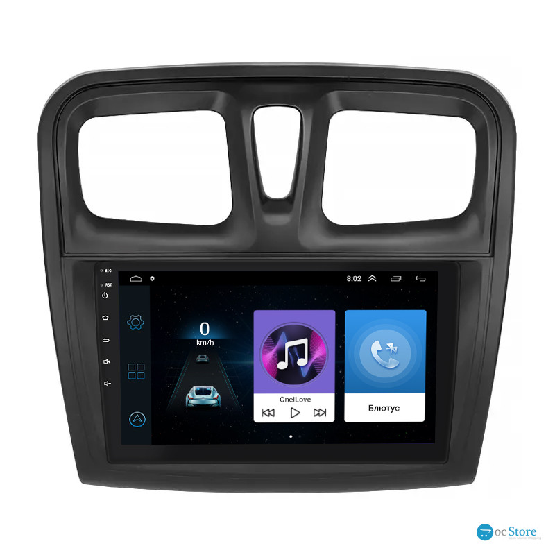 Штатная магнитола Lesko для Dacia Logan II 2012-2016 экран 9" 1/16Gb Wi-Fi GPS Base