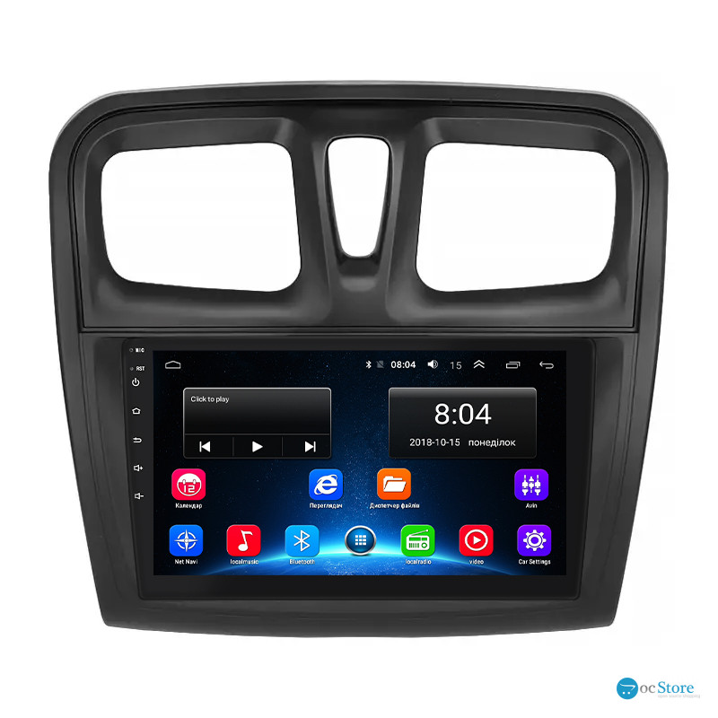 Штатная магнитола Lesko для Dacia Logan II 2012-2016 экран 9" 2/32Gb Wi-Fi GPS Base