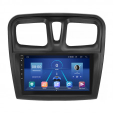 Штатная магнитола Lesko для Dacia Logan II 2012-2016 экран 9" 6/128Gb 4G Wi-Fi GPS Top