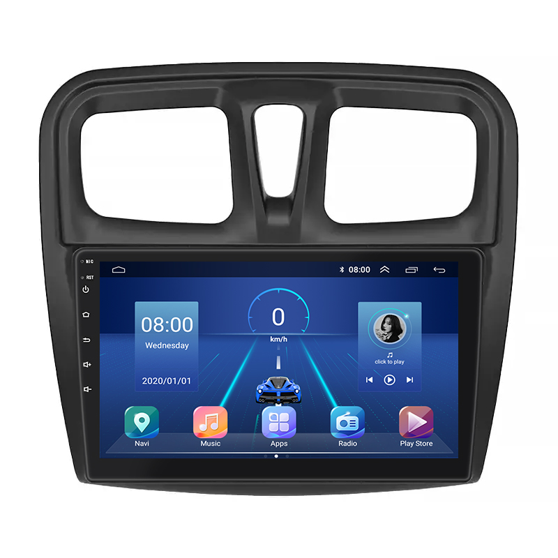 Штатная магнитола Lesko для Dacia Sandero II ver 3 2012-2016 экран 10" 4/32Gb 4G Wi-Fi GPS Top