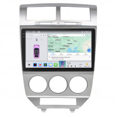 Штатная магнитола Lesko для Dodge Caliber I 2006-2009 экран 10" 4/64 QLED CarPlay 4G Wi-Fi GPS 360 Prime