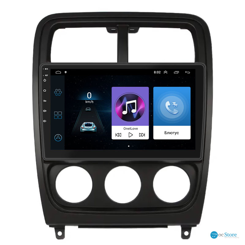 Штатная магнитола Lesko для Dodge Caliber I Рестайлинг 2009-2013 экран 9" 1/16Gb Wi-Fi GPS Base