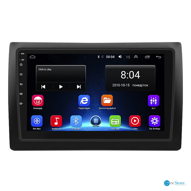 Штатная магнитола Lesko для Fiat Stilo  2001-2007 экран 9" 2/32Gb Wi-Fi GPS Base