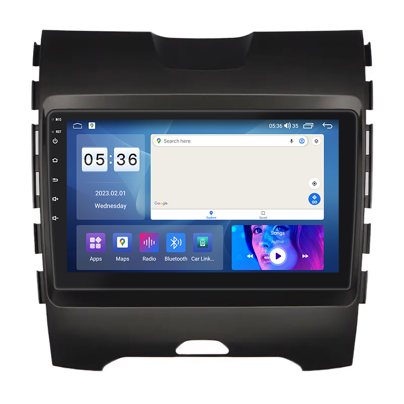 Штатная магнитола Lesko для Ford Edge II 2015-2018 экран 9" 4/64Gb CarPlay 4G Wi-Fi GPS Prime