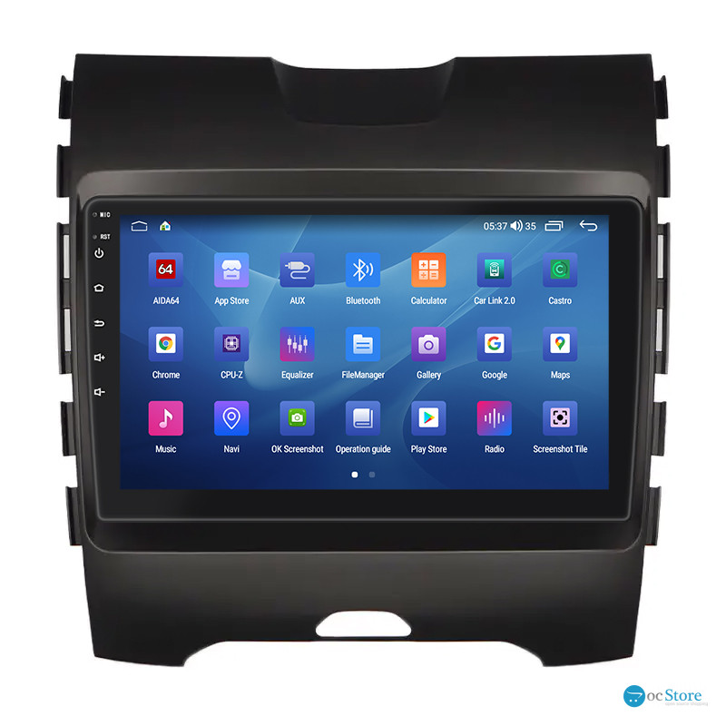 Штатная магнитола Lesko для Ford Edge II 2015-2018 экран 9" 4/64Gb CarPlay 4G Wi-Fi GPS Prime