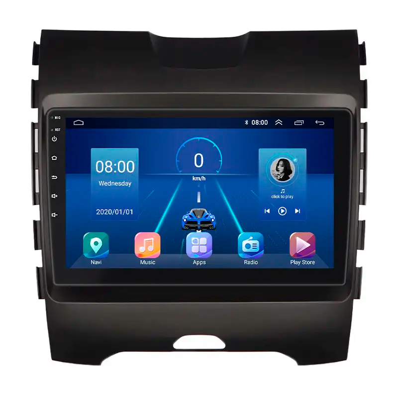 Штатная магнитола Lesko для Ford Edge II 2015-2018 экран 9" 6/128Gb 4G Wi-Fi GPS Top