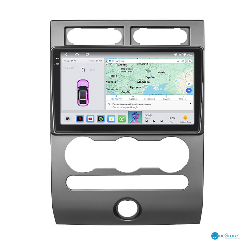 Штатная магнитола Lesko для Ford Expedition III 2006-2014 экран 9" 4/64 QLED CarPlay 4G Wi-Fi GPS 360 Prime