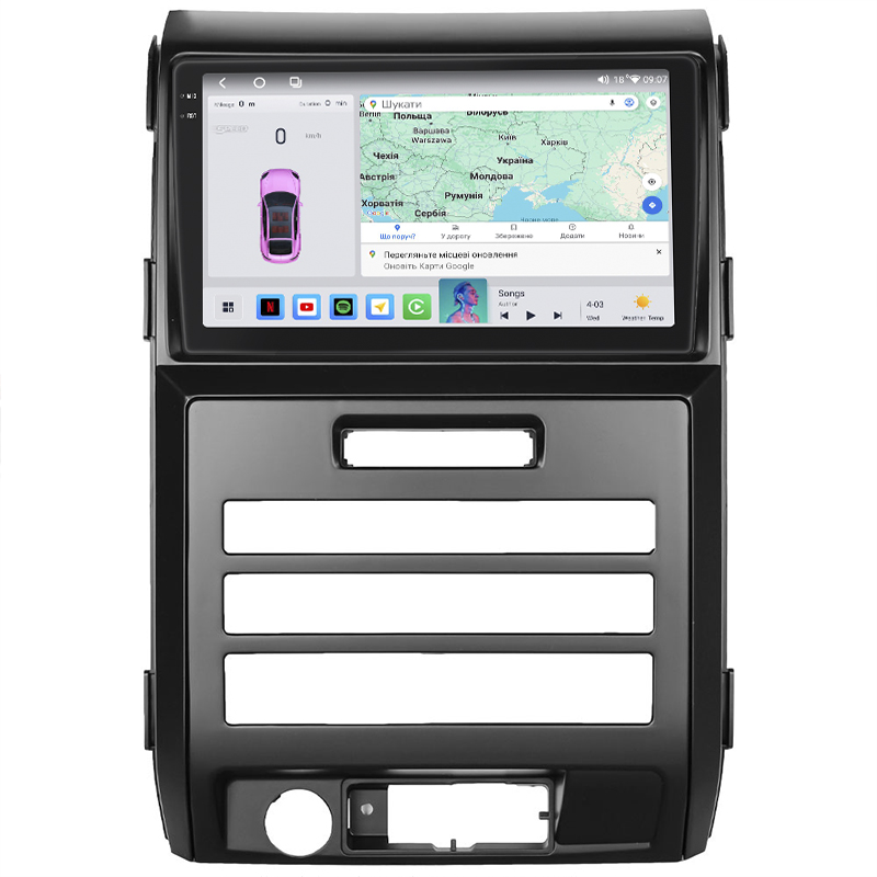 Штатная магнитола Lesko для Ford F-150 XII 2008-2014 экран 9" 4/64 QLED CarPlay 4G Wi-Fi GPS 360 Prime