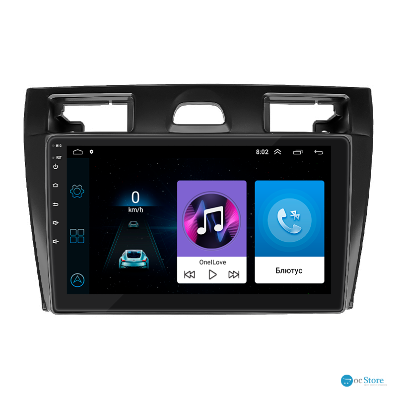 Штатная магнитола Lesko для Ford Fiesta Mk5 2002-2008 экран 9" 1/16Gb Wi-Fi GPS Base