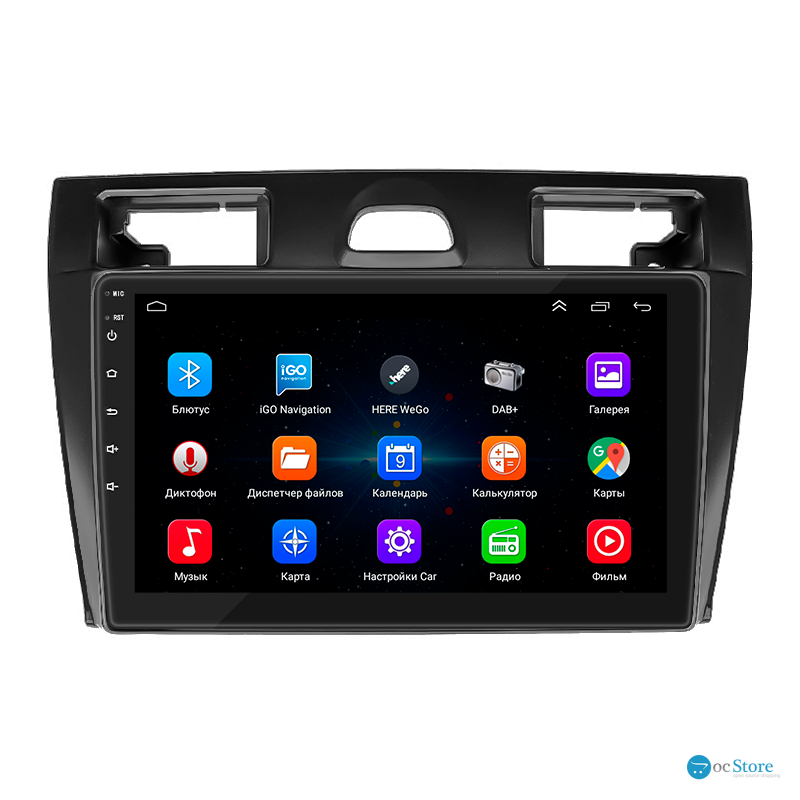Штатная магнитола Lesko для Ford Fiesta Mk5 2002-2008 экран 9" 1/16Gb Wi-Fi GPS Base
