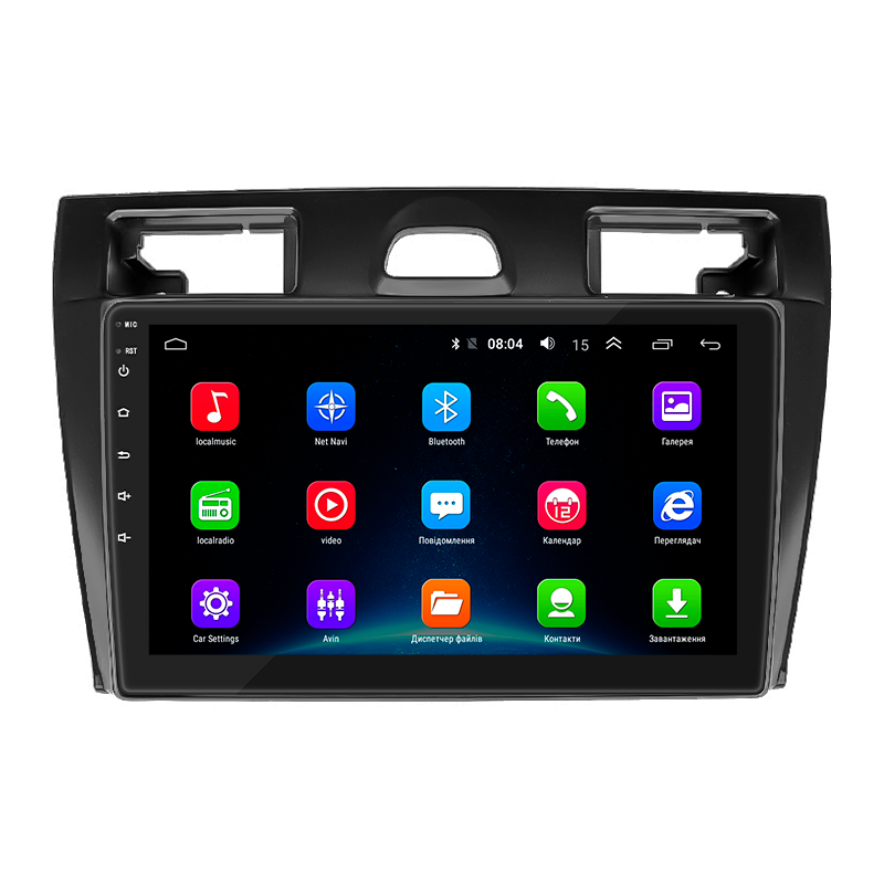 Штатная магнитола Lesko для Ford Fiesta Mk5 2002-2008 экран 9" 2/32Gb Wi-Fi GPS Base