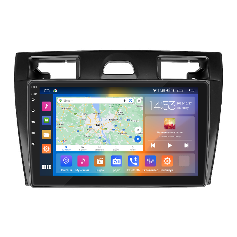 Штатная магнитола Lesko для Ford Fiesta Mk5 2002-2008 экран 9" 2/32Gb CarPlay 4G Wi-Fi GPS Prime