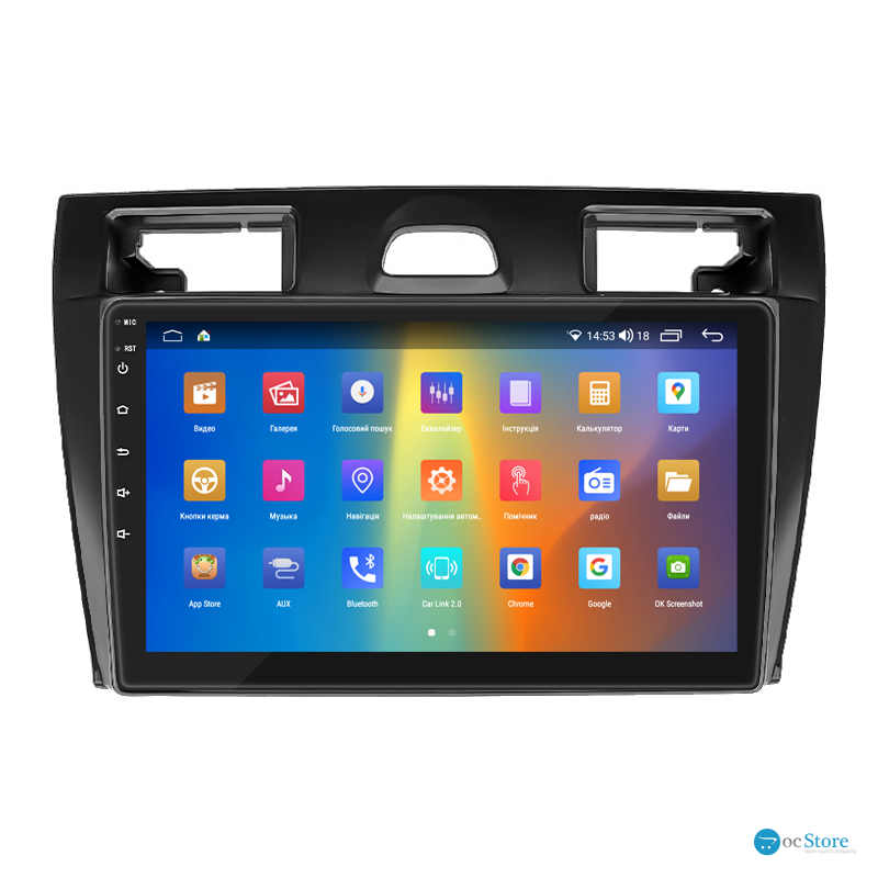 Штатная магнитола Lesko для Ford Fiesta Mk5 2002-2008 экран 9" 2/32Gb CarPlay 4G Wi-Fi GPS Prime
