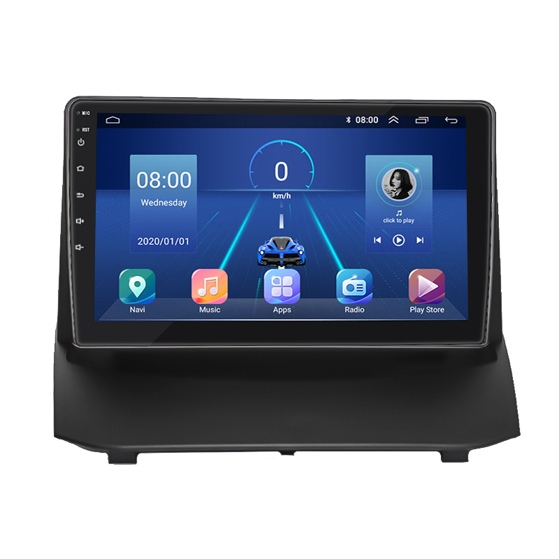 Штатная магнитола Lesko для Ford Fiesta Mk6 Рестайлинг 2012-2019 экран 9" 6/128Gb 4G Wi-Fi GPS Top